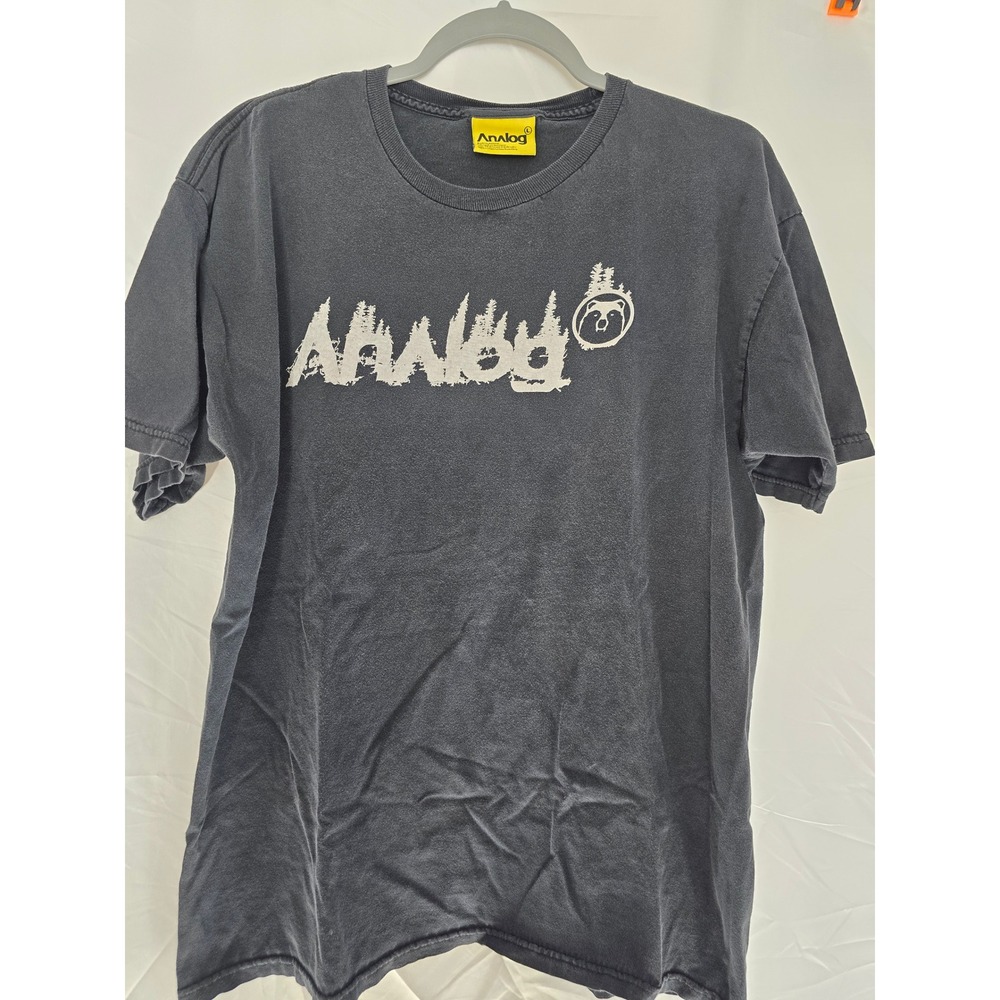 Analog Skateboarding T Shirt Mens Large Graphic Print Crew Neck Short‎ Sleeve